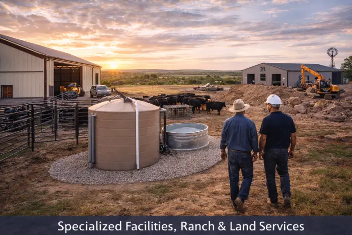 Specialized Facilities, Ranch &amp; Land Services  Target keywords: